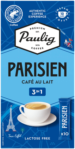 Paulig Parisien Café au lait 3in1 kahvijuomajauhe 10x16,5g|Paulig Parisien Café au lait 三合一速溶咖啡粉 10x16,5g