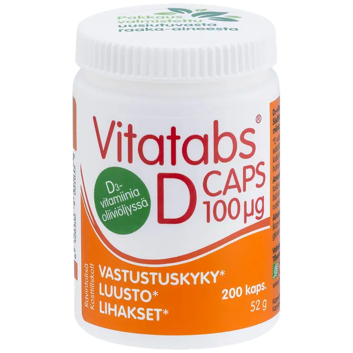 Hankintatukku Vitatabs 维生素D100 µg胶囊 200粒