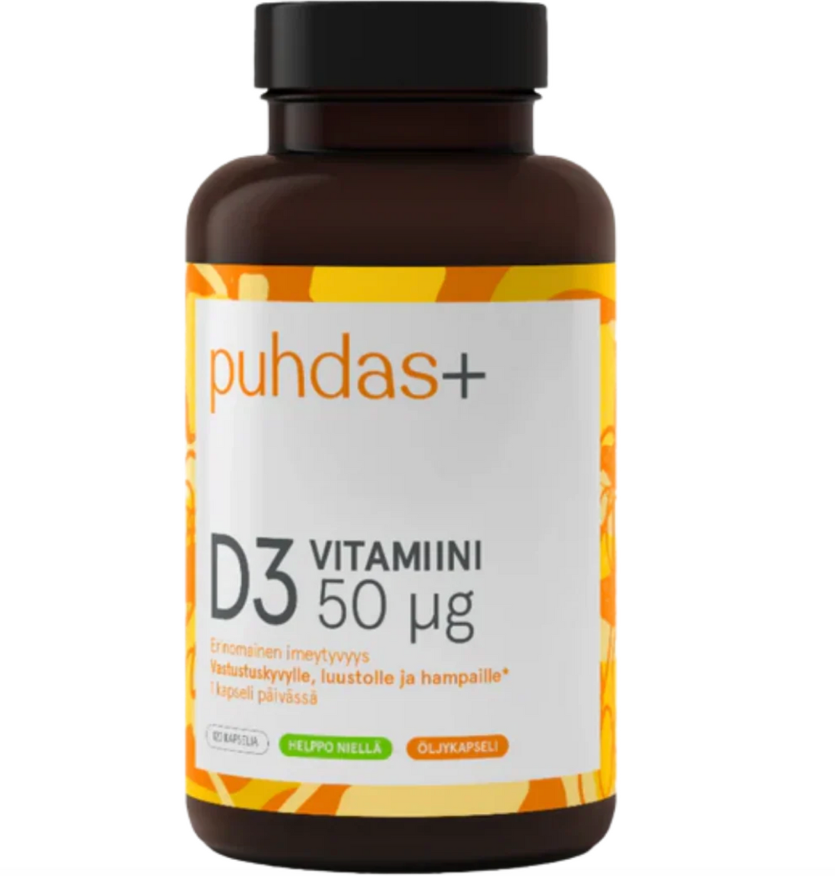 Puhdas+橄榄油维生素D3胶囊 50微克 120粒