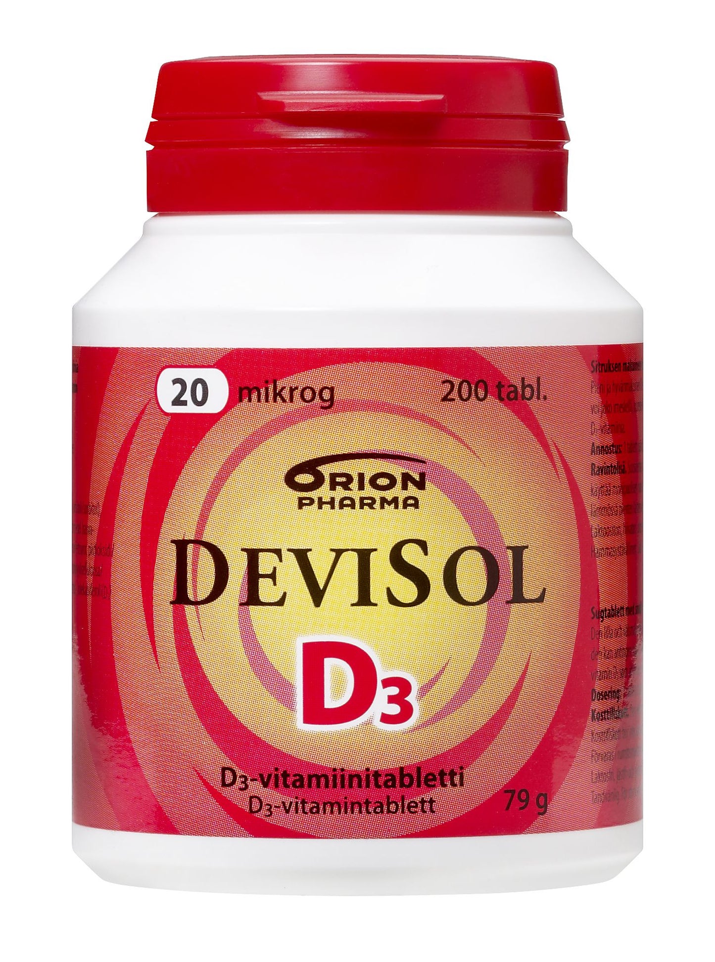 Orion Devisol 20 mikrog 维生素d3 200粒