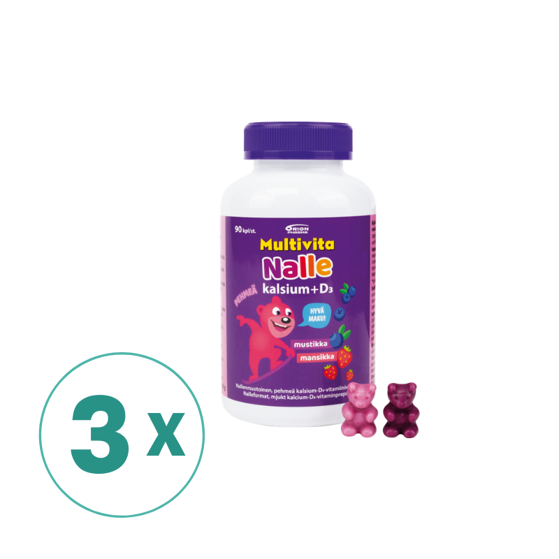 3瓶装 ORION儿童钙软糖90粒