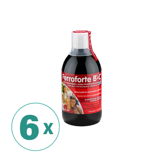 3瓶装Hankintatukku Ferroforte B + C 铁元口服液 500 ml