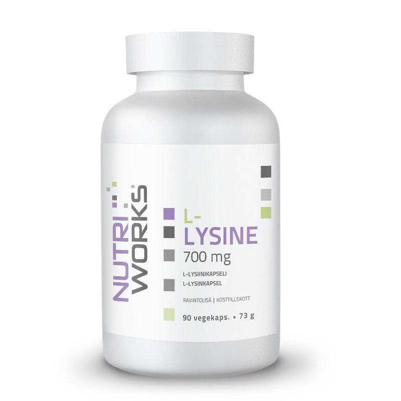 Nutri Works L-Lysine赖氨酸胶囊 700 mg 90粒