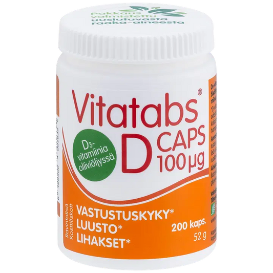 Hankintatukku Vitatabs 维生素D100 µg胶囊 200粒