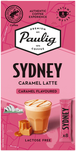 Paulig Sydney Caramel Latte kahvijuomajauhe 8x16,5g｜Paulig 悉尼焦糖拿铁速溶咖啡粉 8x16,5g