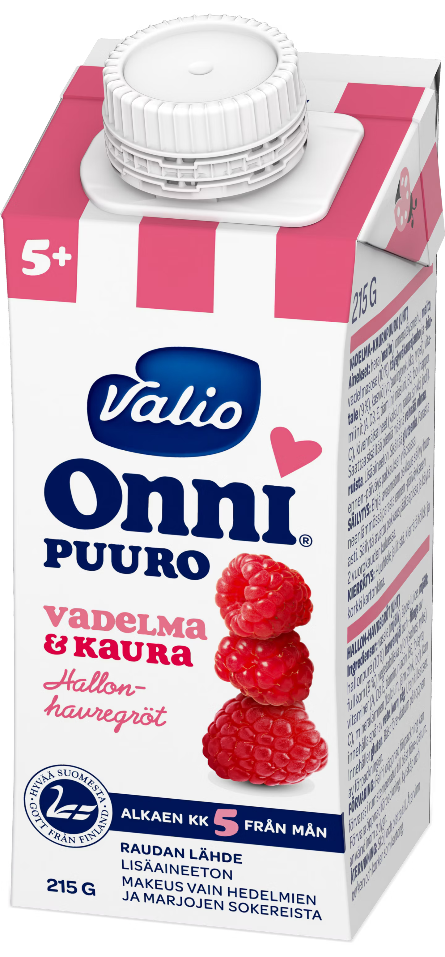 Valio Onni覆盆子燕麦婴幼儿辅食粥 215克 5个月 （超高温灭菌）