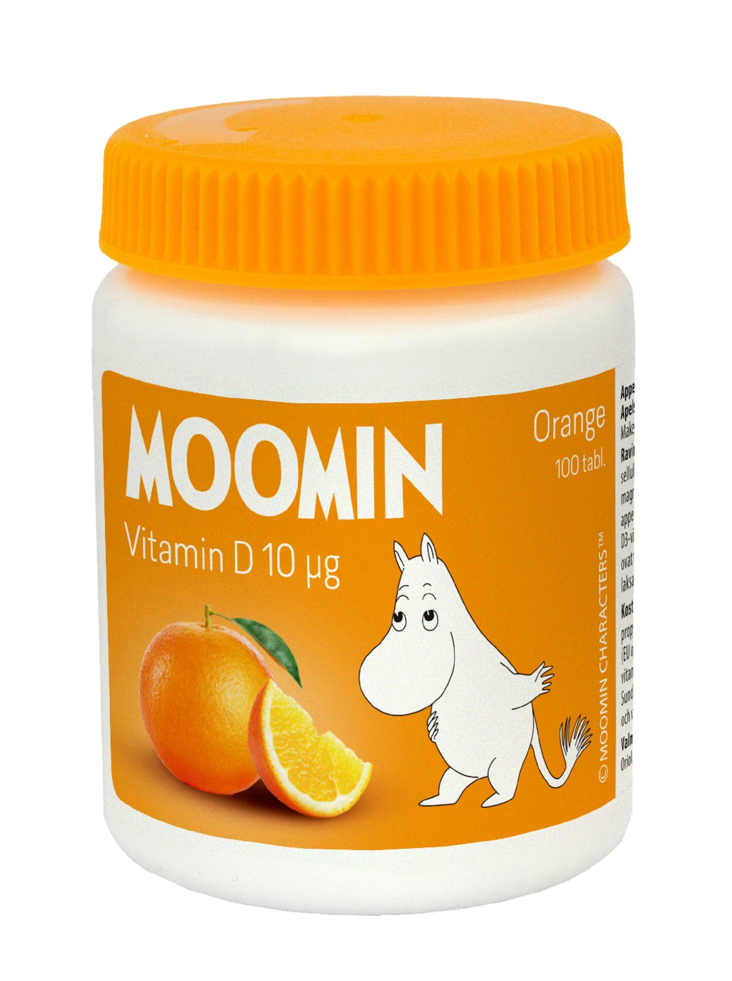 姆明Moomin维生素D 10微克橙子味100粒