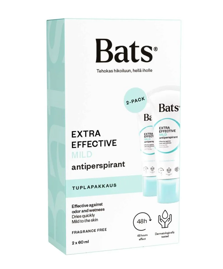 Bats 温和型走珠止汗露双支装 2×60ml