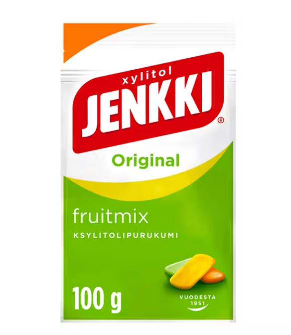 Jenkki 混合水果味木糖醇口香糖 100g