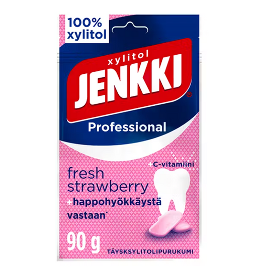 Jenkki Professional 粉色-草莓味木糖醇口香糖 90g