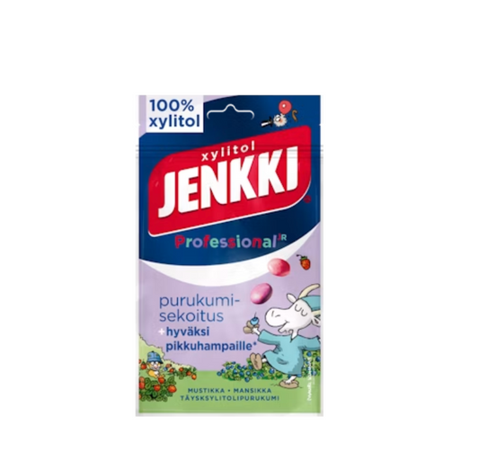 Jenkki Herra Hakkarainen 紫色-蓝莓草莓混合木糖醇口香糖75g