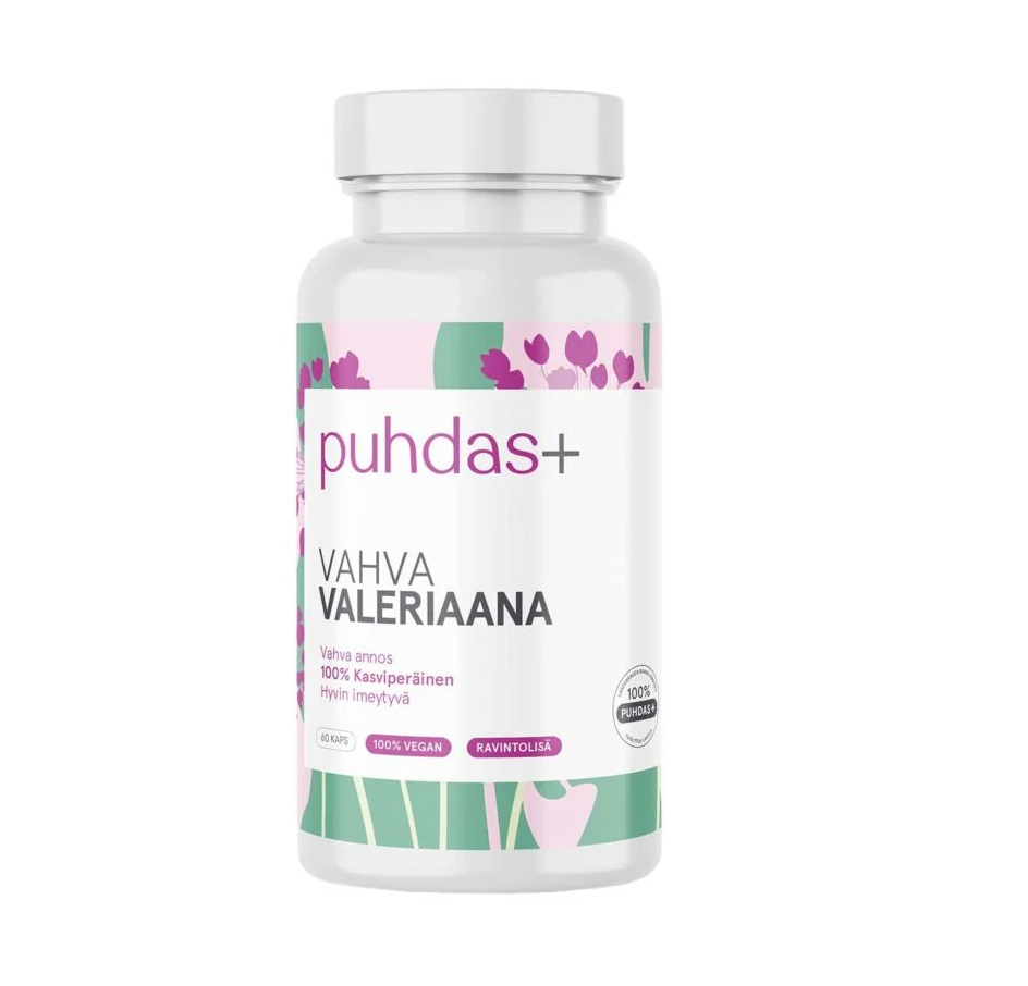 Puhdas+  Vahva Valeriaana 强效缬草胶囊 60粒