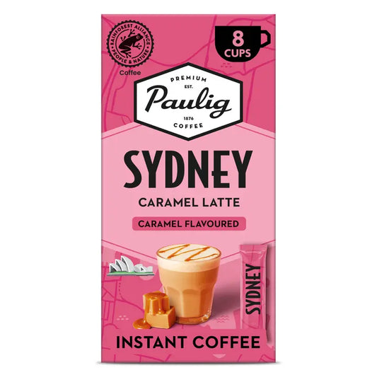 Paulig Sydney Caramel Latte kahvijuomajauhe 8x16,5g｜Paulig 悉尼焦糖拿铁速溶咖啡粉 8x16,5g