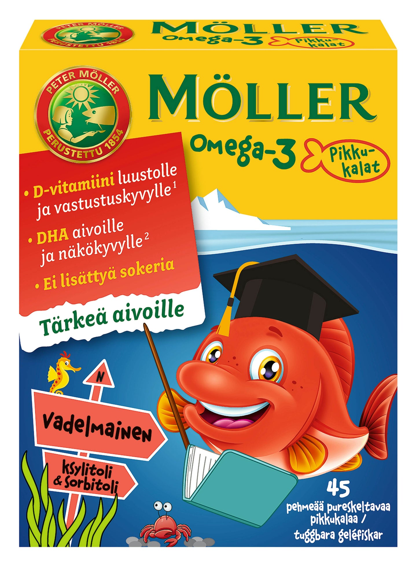 Möller儿童鱼油树莓味45粒