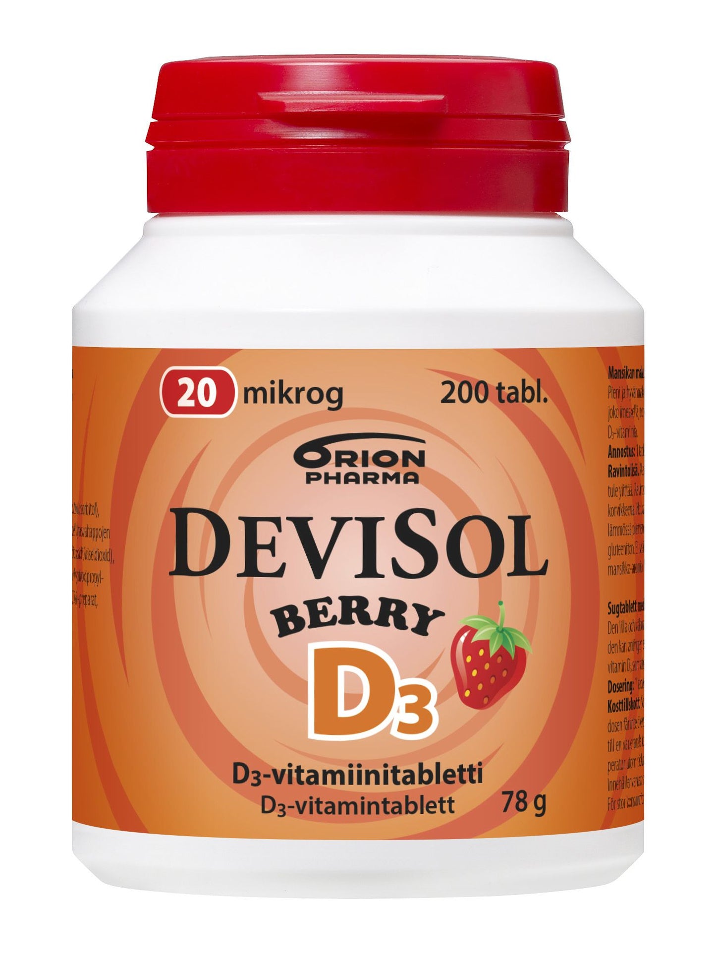 Orion Devisol 维生素D含片 200粒 莓果味