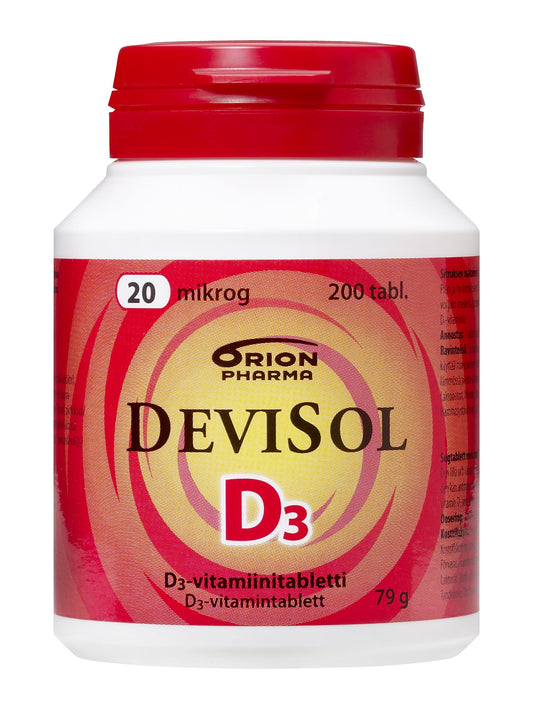 Orion Devisol 20 mikrog 维生素d3 200粒