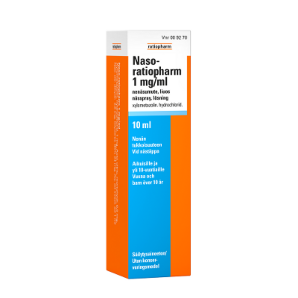 NASO-RATIOPHARM 1 mg/ml 鼻炎喷雾 10 ml