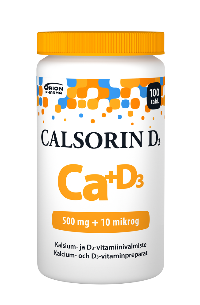 Calsorin钙片500mg含10微克D3 100粒