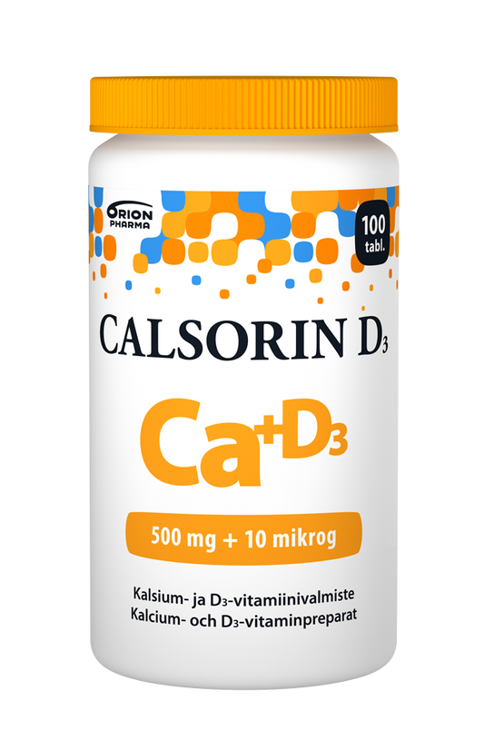 Calsorin钙片500mg含10微克D3 100粒