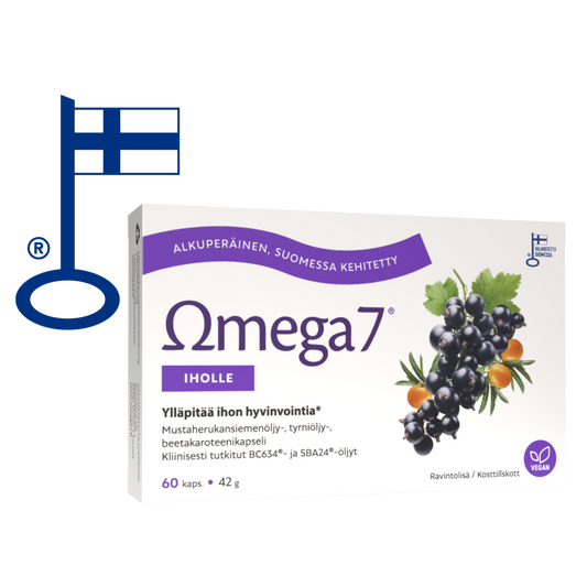 Omega7 BC634® + SBA24®黑加仑沙棘籽油胶囊60粒
