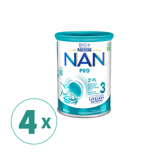 4罐装Nestlé婴幼儿奶粉雀巢三段Pro奶粉800g