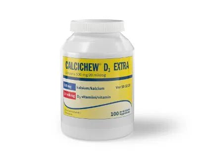calcichew钙片500mg含20微克D3 100粒 柠檬味